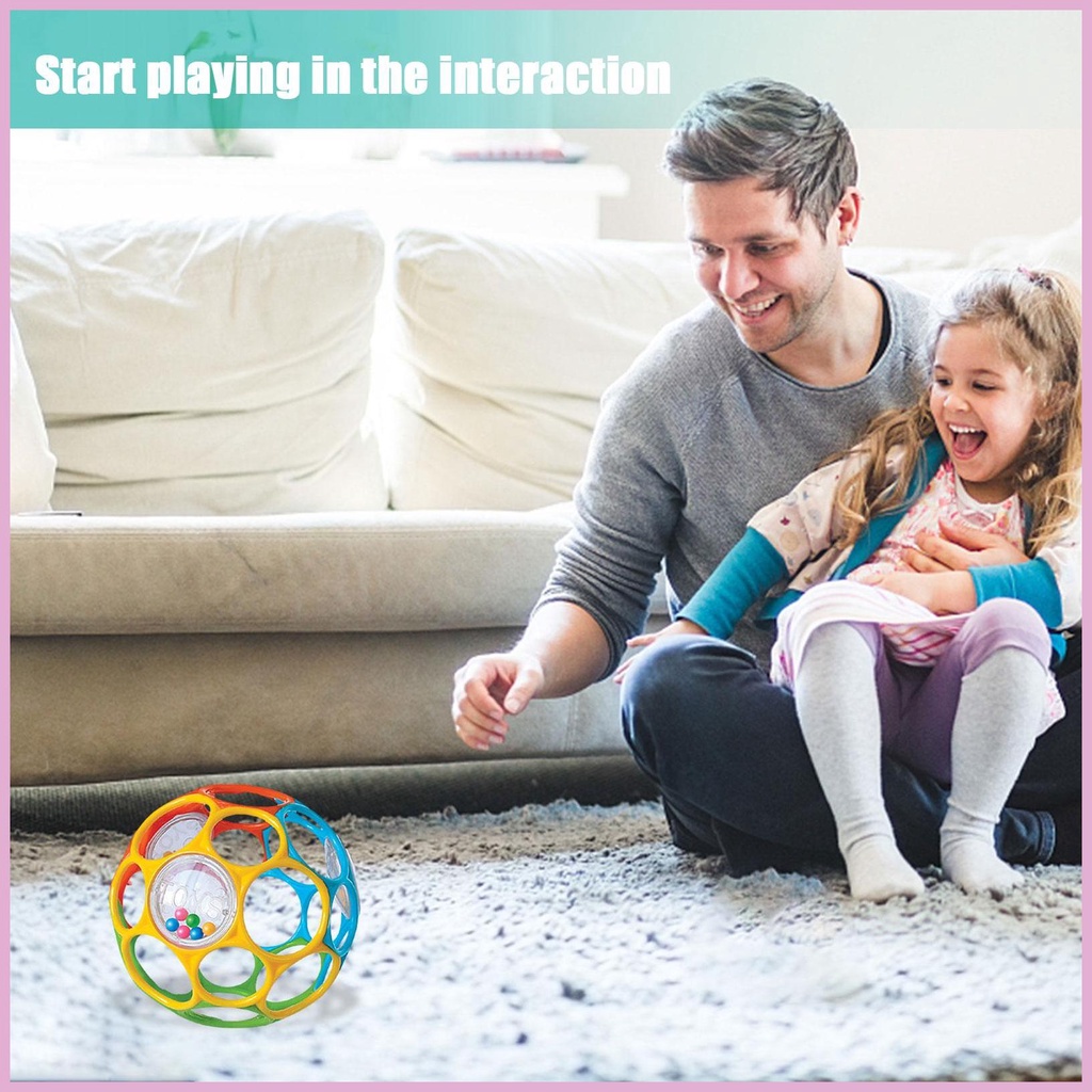 Đồ Chơi Giáo Dục Quả Bóng Lỗ Nhiều Màu Có Chuông Cho Trẻ Sơ Sinh