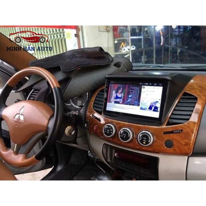 Bộ màn hình Android cho xe MITSUBISHI TRITON (PAJERO),tải phần mềm tùy ý, trọn bộ màn hình, mặt dưỡng, dây zăc zin