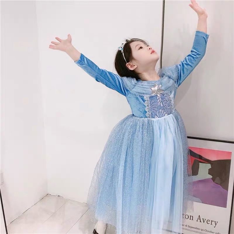 Váy công chúa elsa cho bé gái size 150cm
