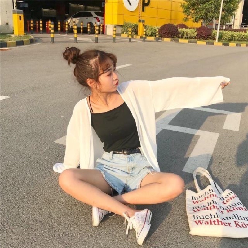 Áo khoác chiffon chống nắng không nút dạo phố | BigBuy360 - bigbuy360.vn