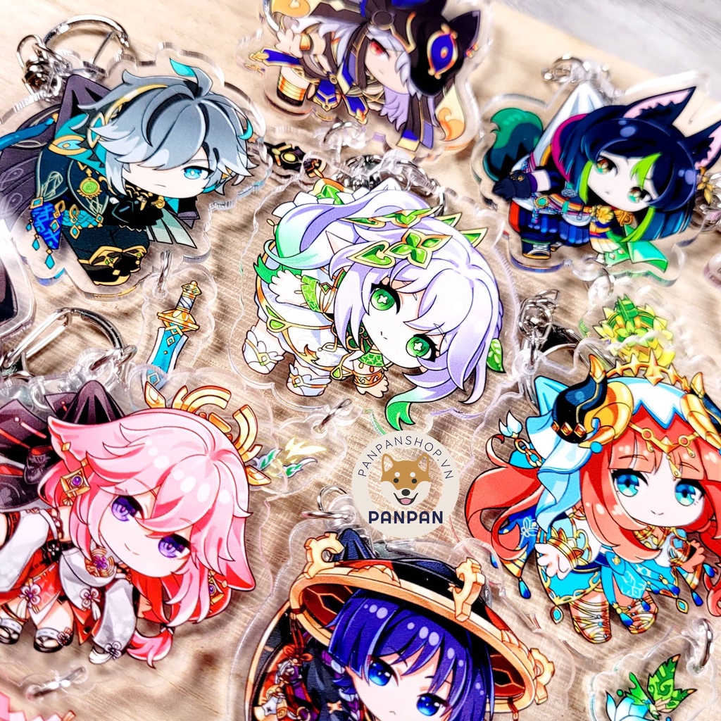 Móc khóa Anime Genshin Impact Treo Sumeru  Cyno, Nilou, Nahida, Tighnari