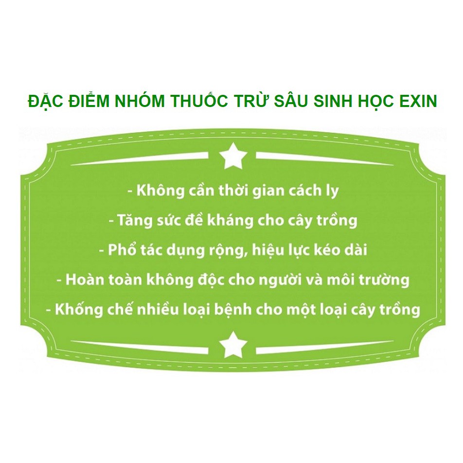 [COMBO] BỘ SẢN PHẨM THUỐC SINH HỌC EXIN TRỊ BỆNH + RẦY RỆP BỌ TRĨ + SÂU ĂN LÁ CHO CÂY ĂN TRÁI