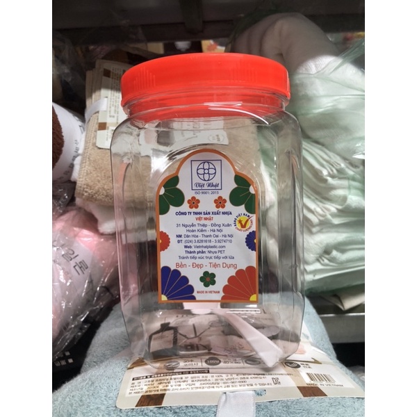 Lọ nhựa vuông 2 kg Việt Nhật, Song Long