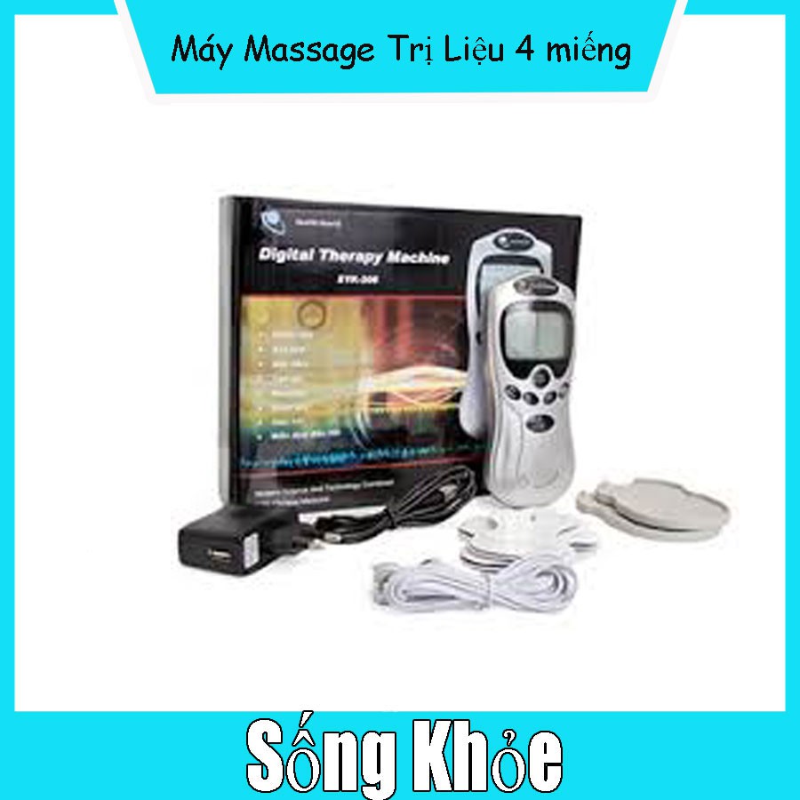 Máy Massage Vật Lý Trị Liệu 4 Miếng Dán Health Herald tặng kèm 3 pin 3A