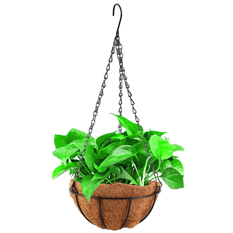 Đen Chậu Trồng Cây 8 inch Có Dây Xích