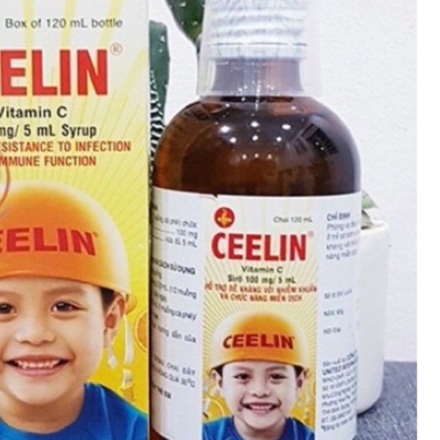siro Ceelin Vitamin C tăng sức đề kháng với nhiễm khuẩn và chức năng miễn dịch cho bé