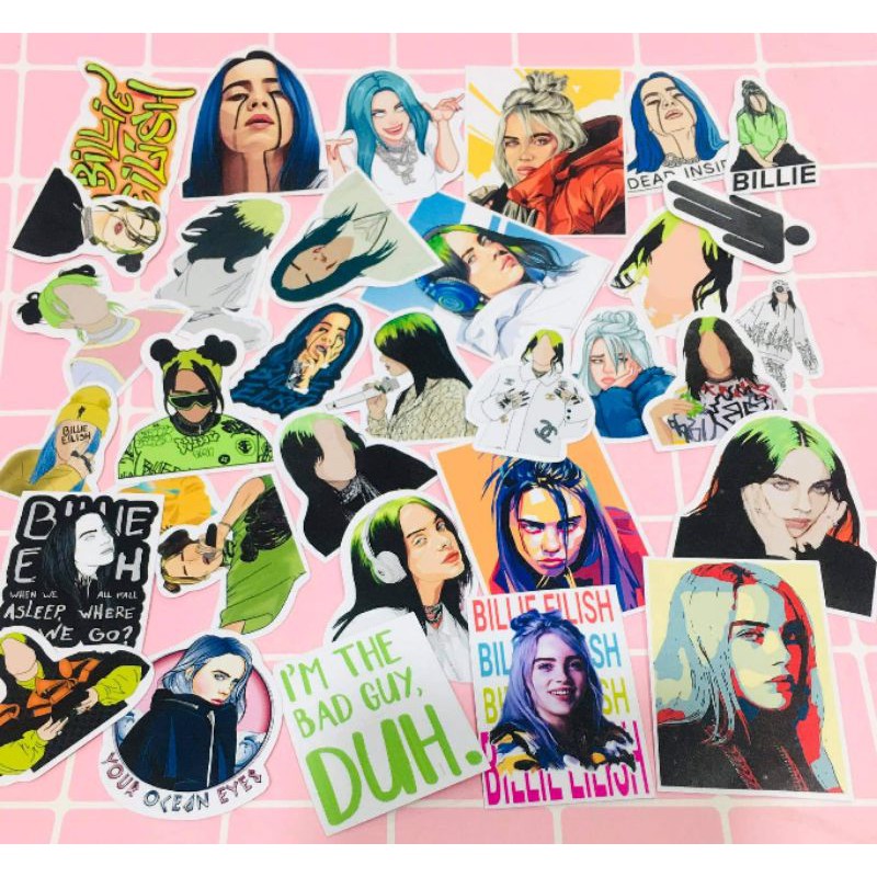 10-50 hình sticker Billie Eilish decal(random hình)