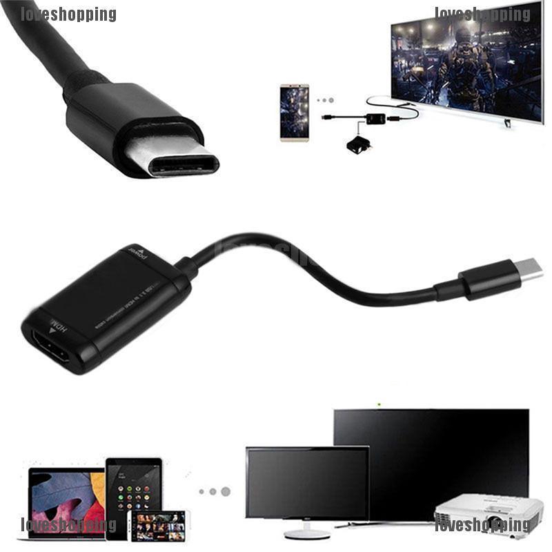 Cáp chuyển đổi cổng USB-C Loại C sang HDMI cho dòng điện thoại và máy tính bản MHL Android