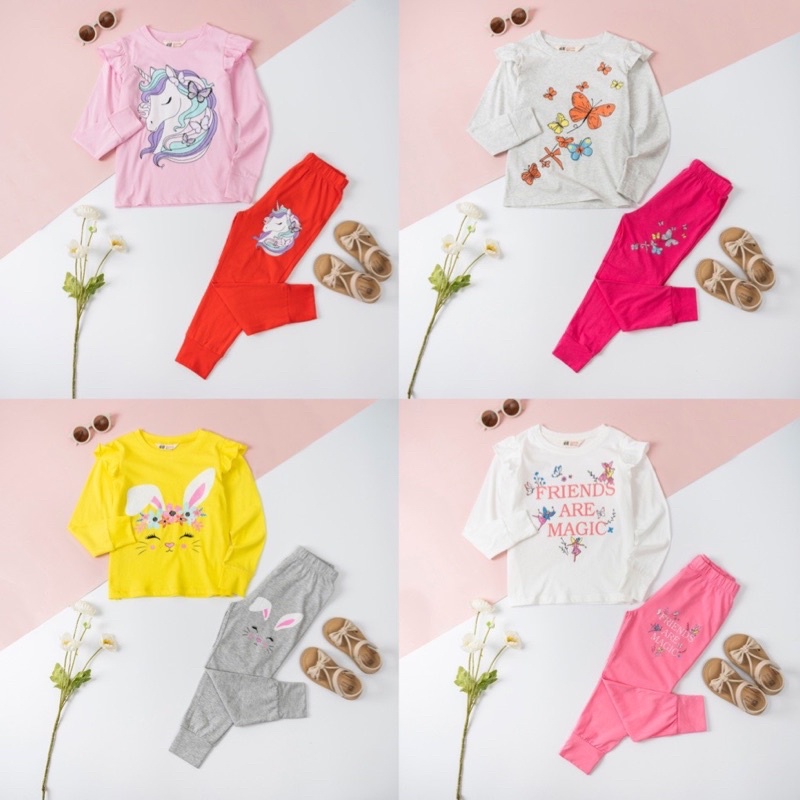 Bộ thun cotton dài tay bé gái size đại mềm mịn 17-45kg