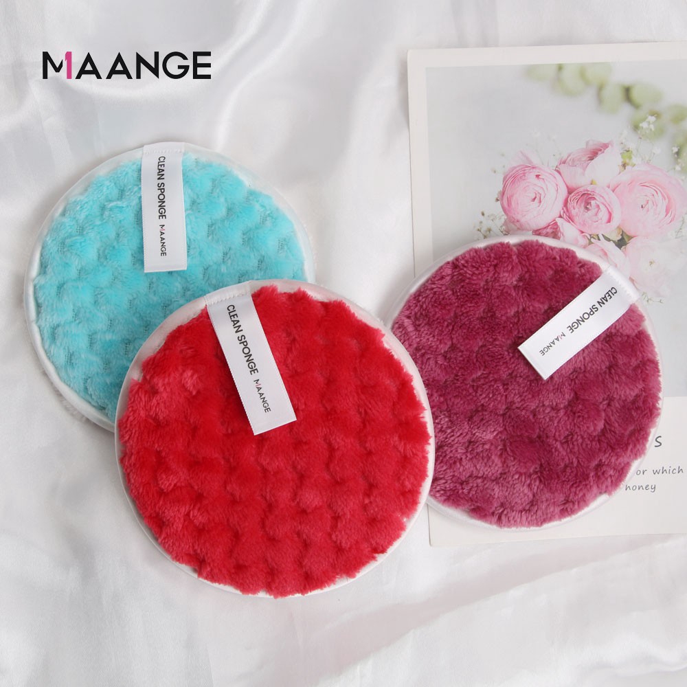 MAANGE Bông phấn Tẩy Miếng Rửa Mặt Làm Sạch（1 miếng）