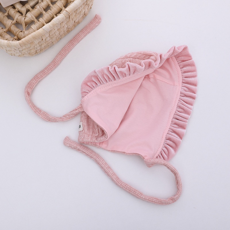 Mũ rộng vành trơn màu chất liệu cotton mềm thời trang mùa thu cho bé 0-3 tuổi