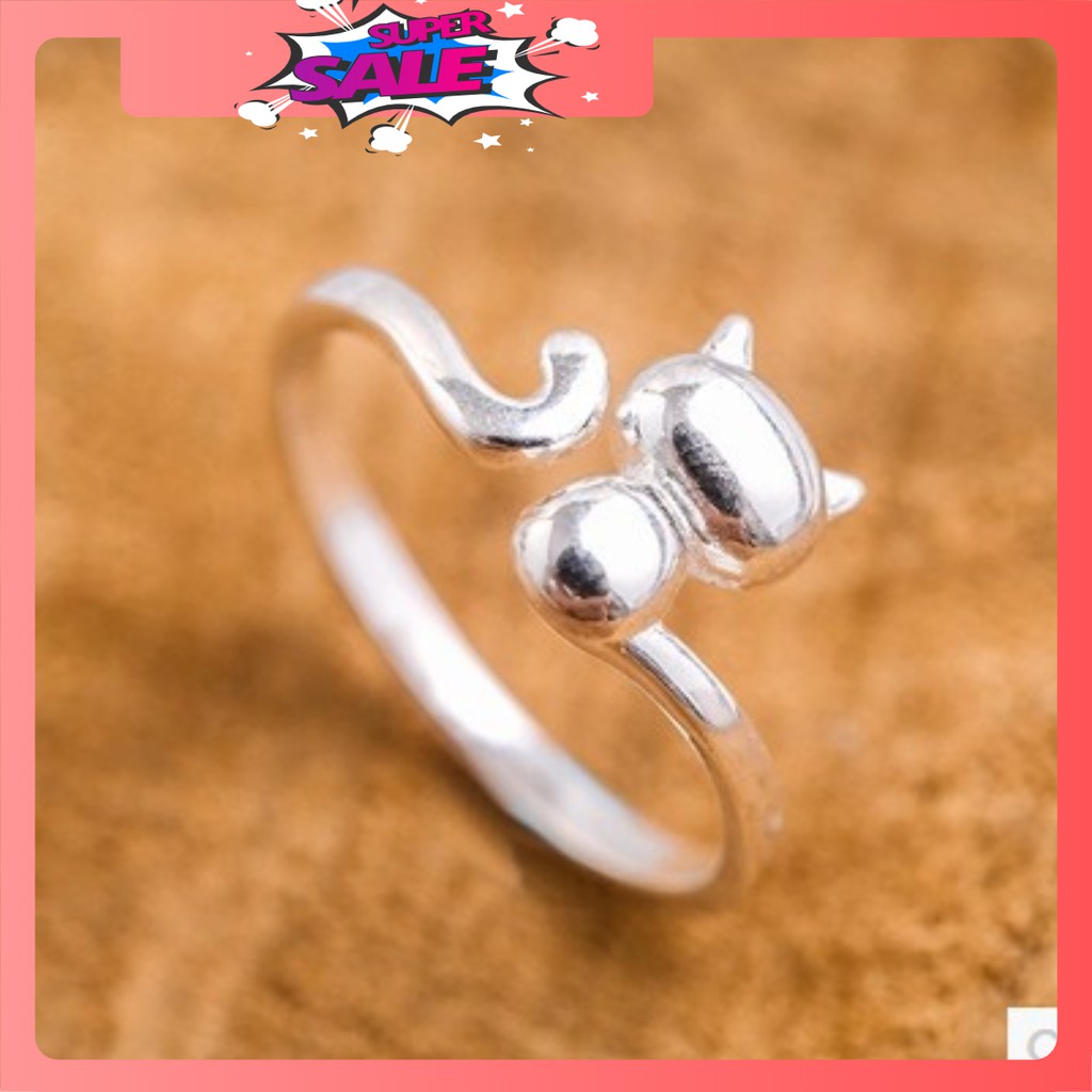 Nhẫn bạc con mèo Hàn Quốc [HN]