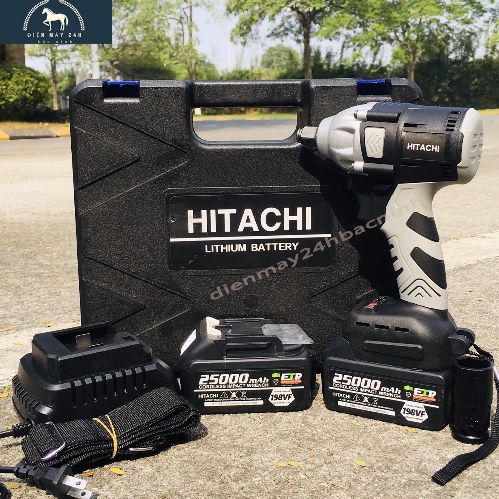 Máy Khoan Pin - Siết Bulong Hitachi 3 chức năng khoan bắn vít siết ốc, lõi đông k chổi than, sử dụng an toàn dễ dùng