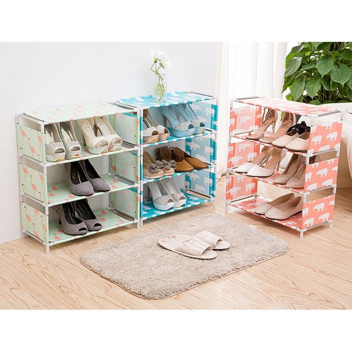 Sỉ 10 Kệ để giày dép vải không dệt 4 tầng SM