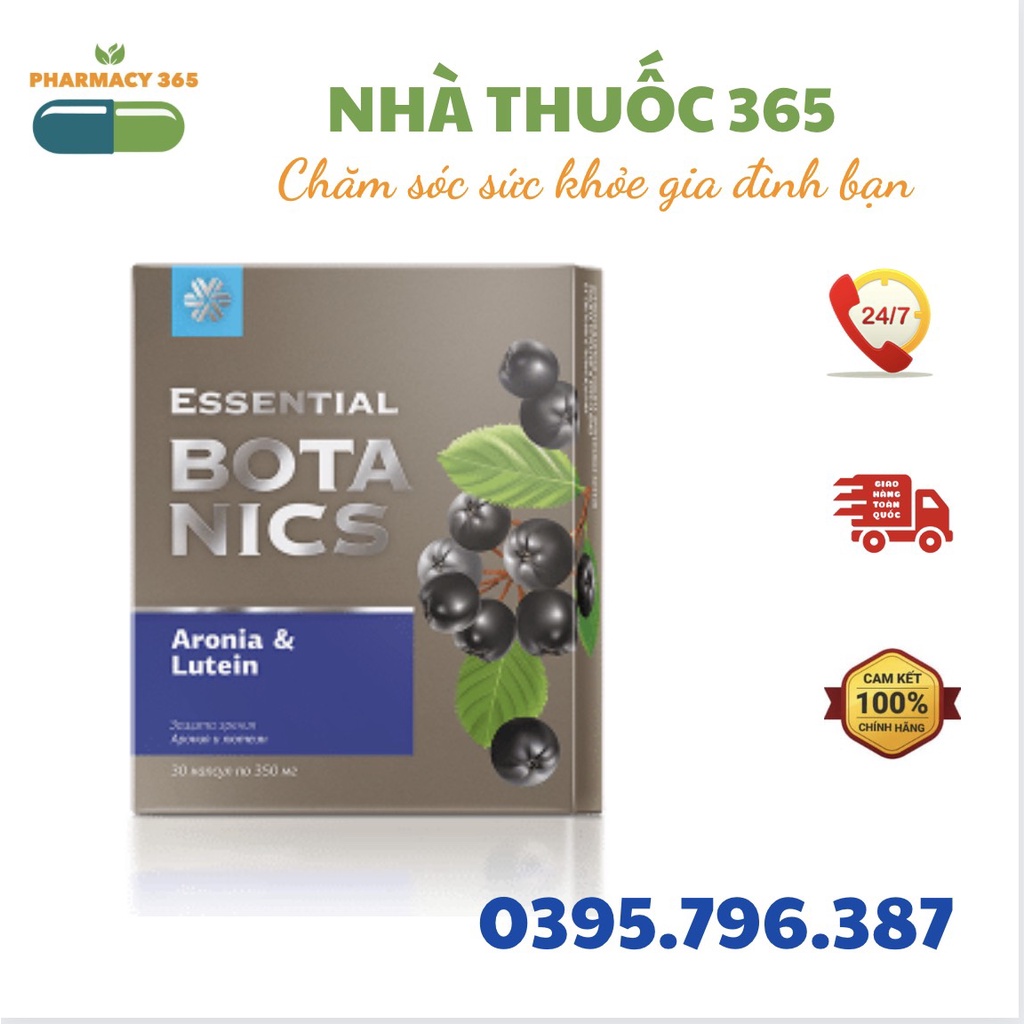 Thực phẩm bảo vệ sức khỏe Essential Botanics Aronia & Lutein – 30 viên – Date T3/2023