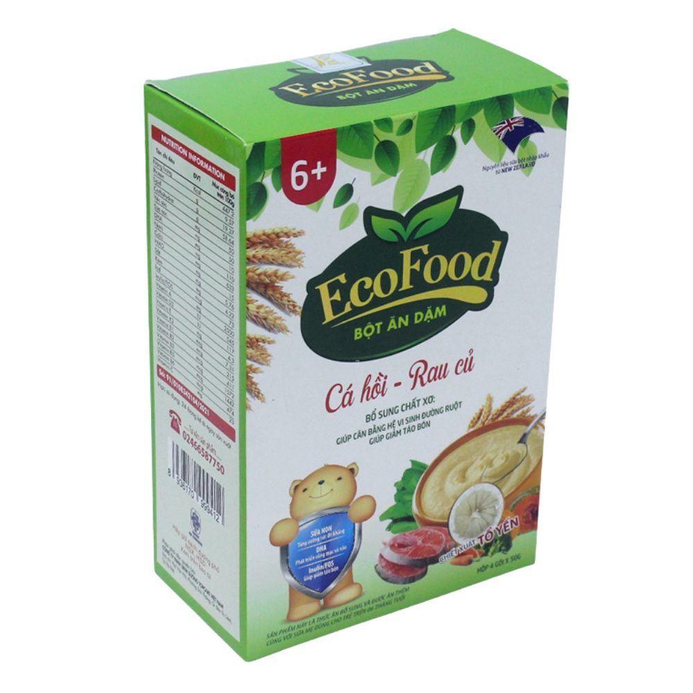 Bột ăn dặm cho bé, bột cho bé ăn dặm vị cá hồi rau củ thơm ngon và đảm bảo vệ sinh an toàn thực phẩm
