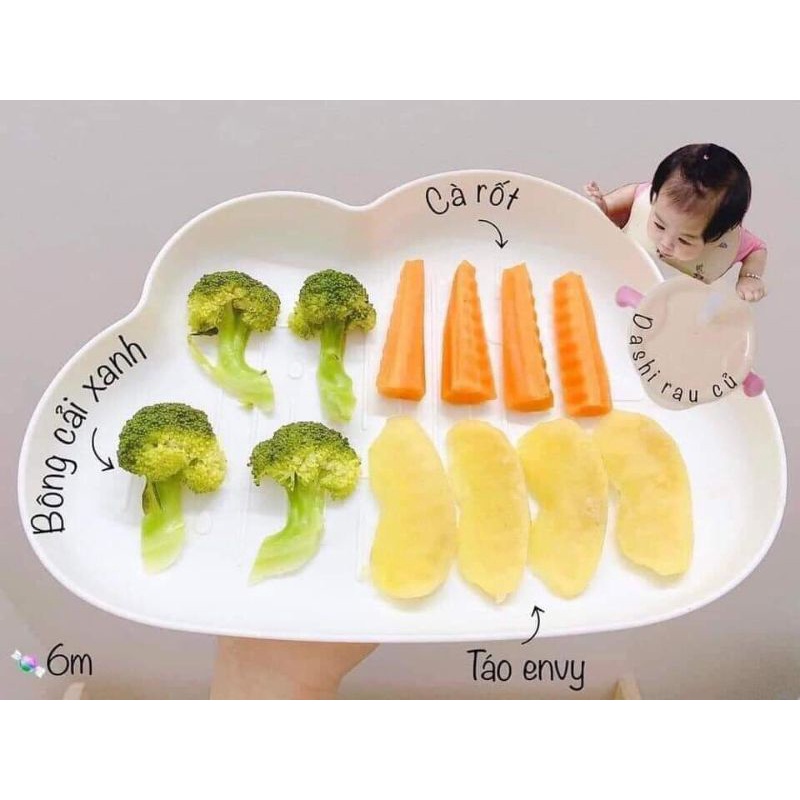 Khay nhựa ăn dặm hình đám mây siêu yêu