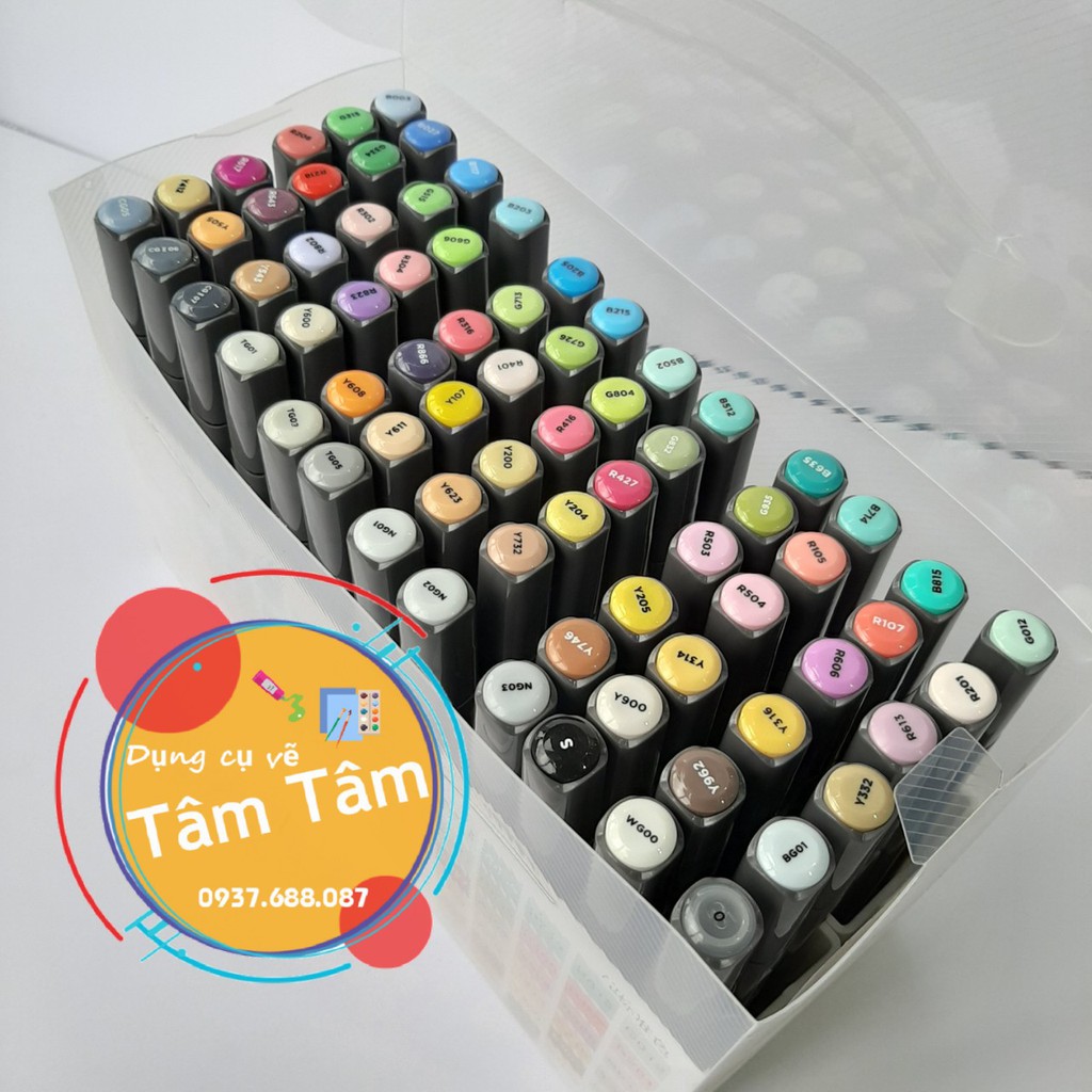 [ TÂM TÂM ]-Bút Marker Kuelox đầu cọ thân đen-