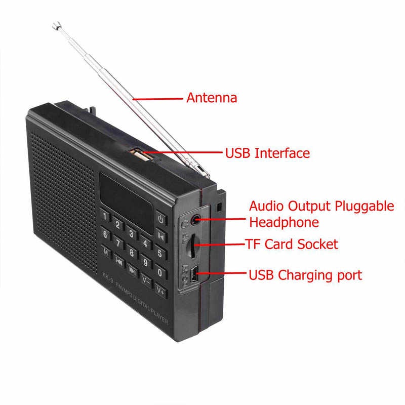 Đài Radio FM JOC KK-9 hỗ trợ thẻ nhớ-usb cho người cao tuổi