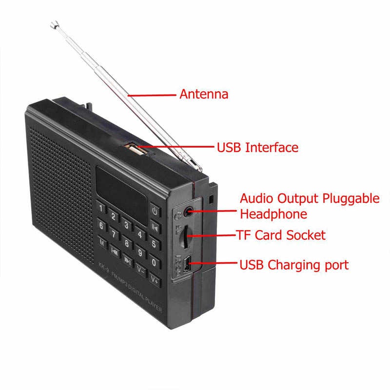 Đài Radio FM JOC KK-9 hỗ trợ thẻ  nhớ usb