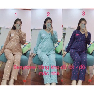 Bộ đồ bầu và sau sinh cotton 100%