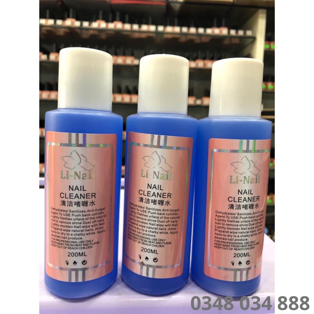 Nước lau gel Li-nail  200 ml chính hãng có mùi thơm