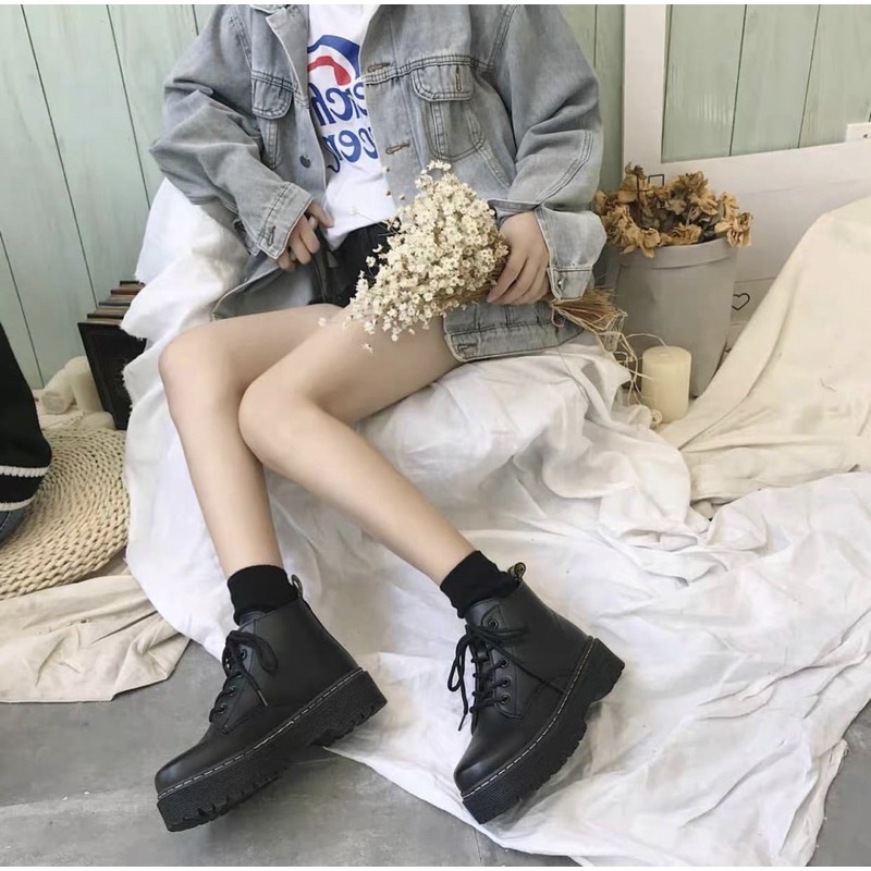 BOOT CỔ VỪA⚡FREESHIP⚡MÃ KQ44 SIÊU XINH ĐẾ 4CM(FULL BOX LOGO TIỆM GIÀY BOOT)