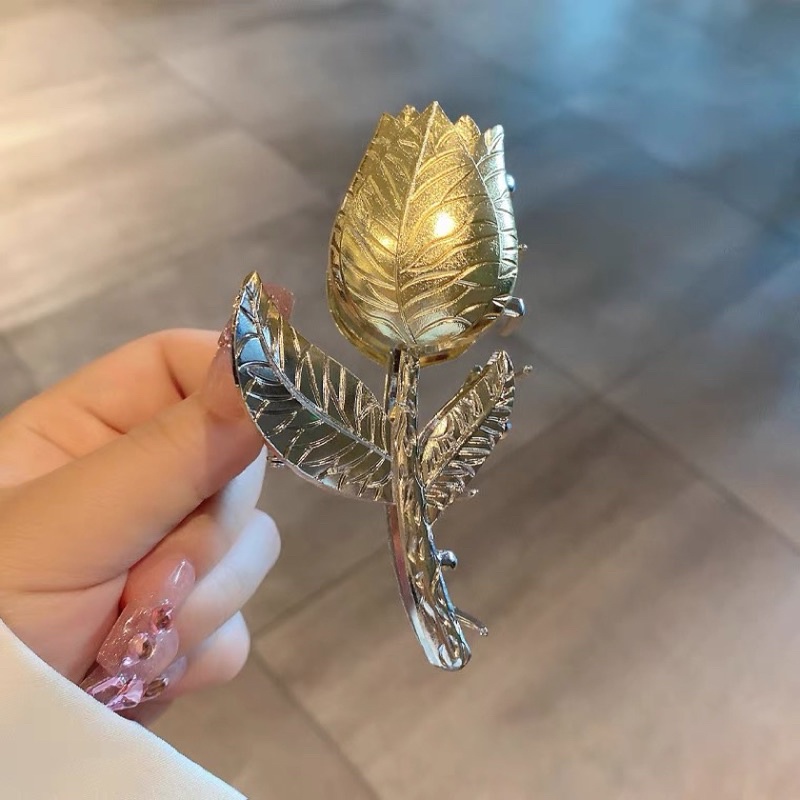 Kẹp tóc cành hoa Tulip sang trọng (3 mẫu)