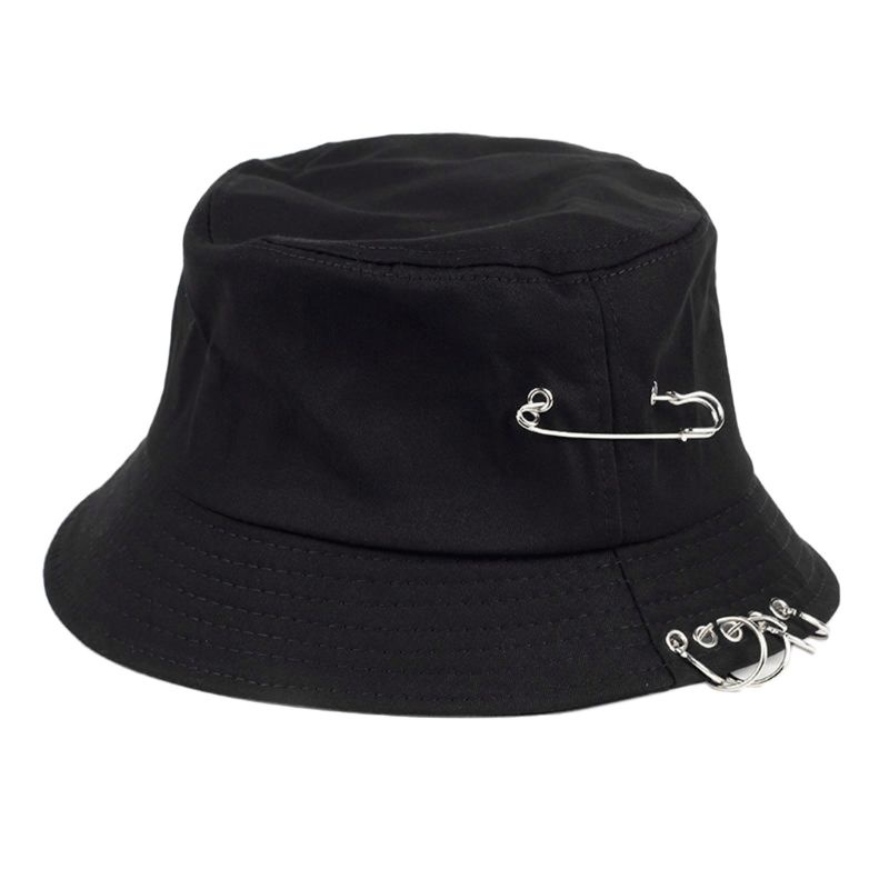 Mũ Bucket Mojito Chất Liệu Cotton Chống Nắng Có Vòng Kim Loại Có Thể Gập Lại Phong Cách Hip Hop