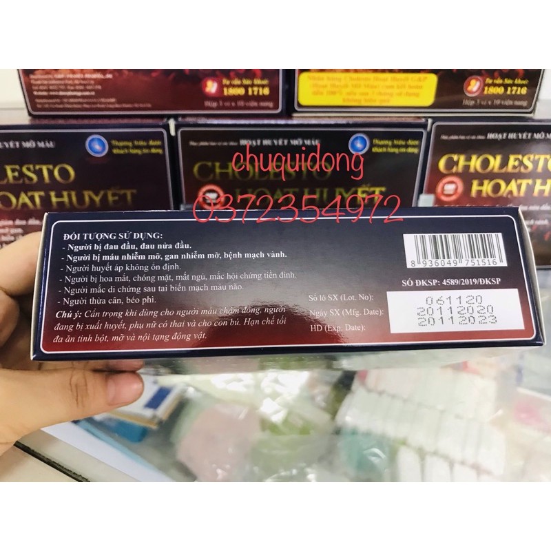 CHOLESTO HOẠT HUYẾT GP hộp 30 viên Giảm mở máu và tăng cường lưu thông máu