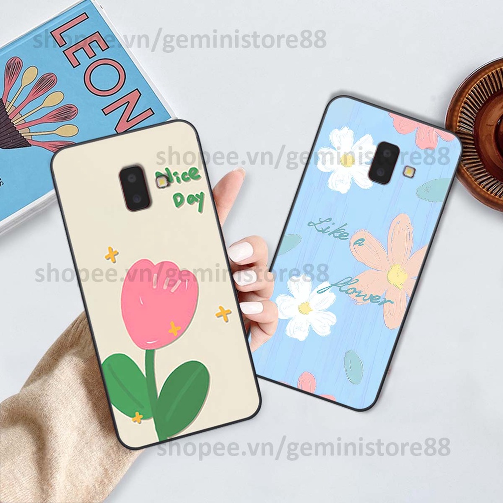 Ốp Samsung J6 2018 / J6 Plus / J6+ in hình hoa lá nhiều màu sắc siêu đẹp, siêu xinh, siêu cá tính