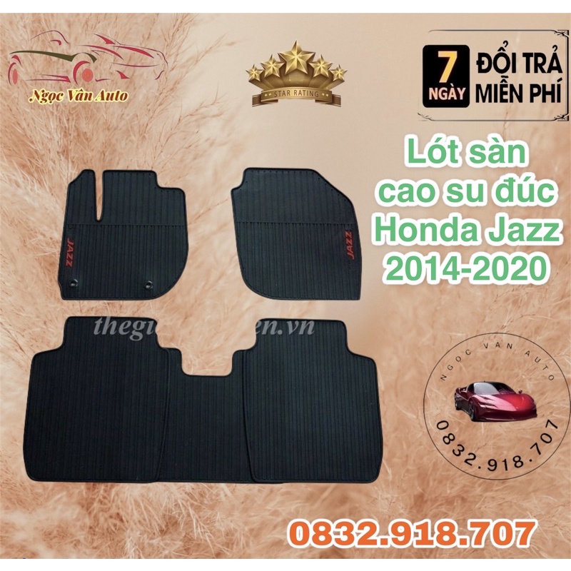 Lót sàn cao su Honda Jazz 2014 - 2020 Hàng cao cấp không mùi