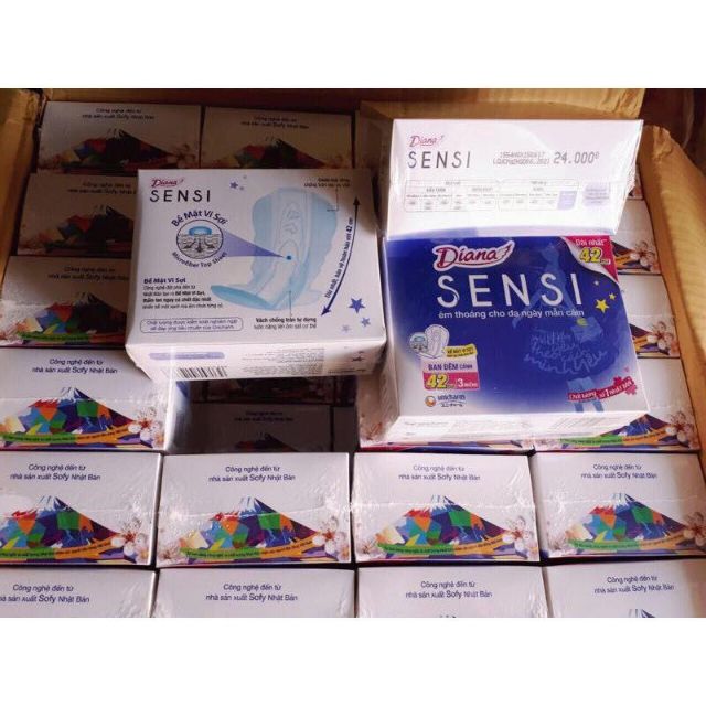 SỈ 1 thùng 24 hộp băng Diana sensi ban đêm 42cm.