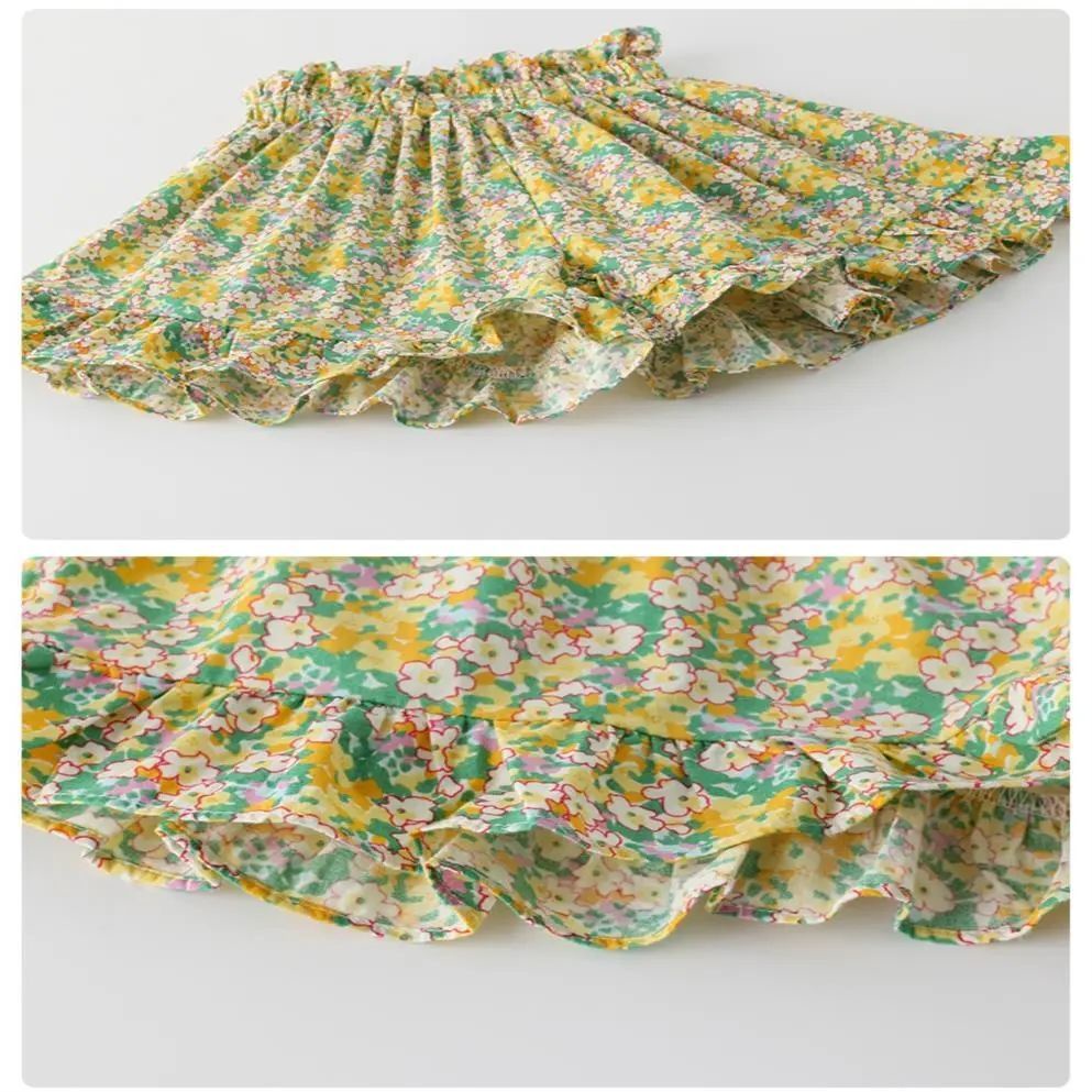 Quần Culottes Hoa Nhỏ Phong Cách Nước Ngoài Mới Cho Bé Gái
