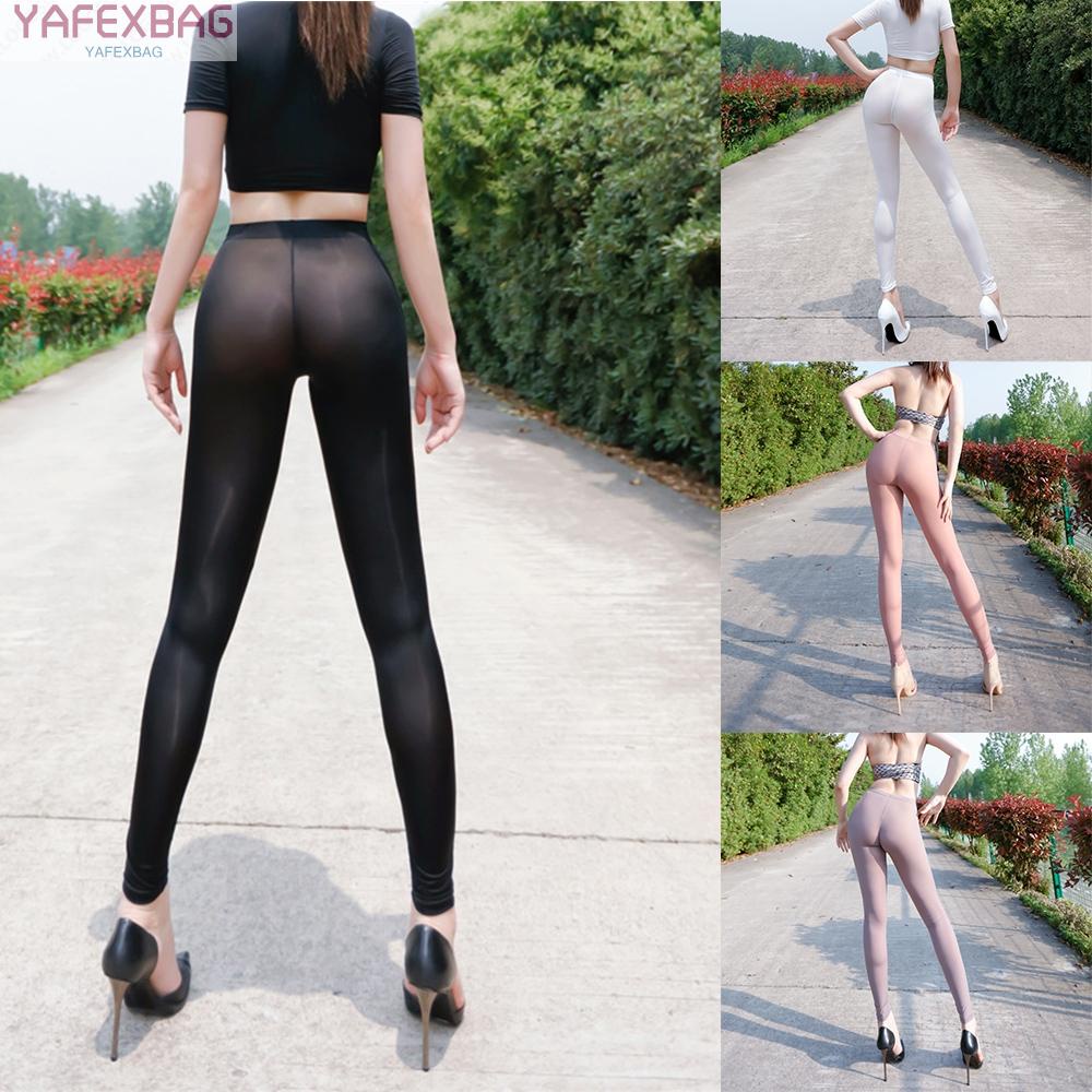 Womens Sexy Sheer Yoga Leggings See Through Trousers Super Stretchy Pants In Stock