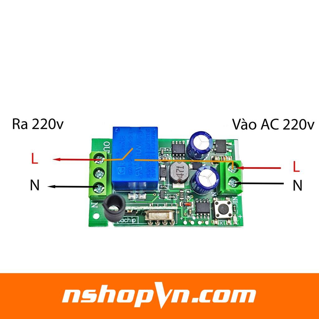 Bộ điều khiển RF 315Mhz 220V 1 kênh - 2 kênh (Không kèm remote)