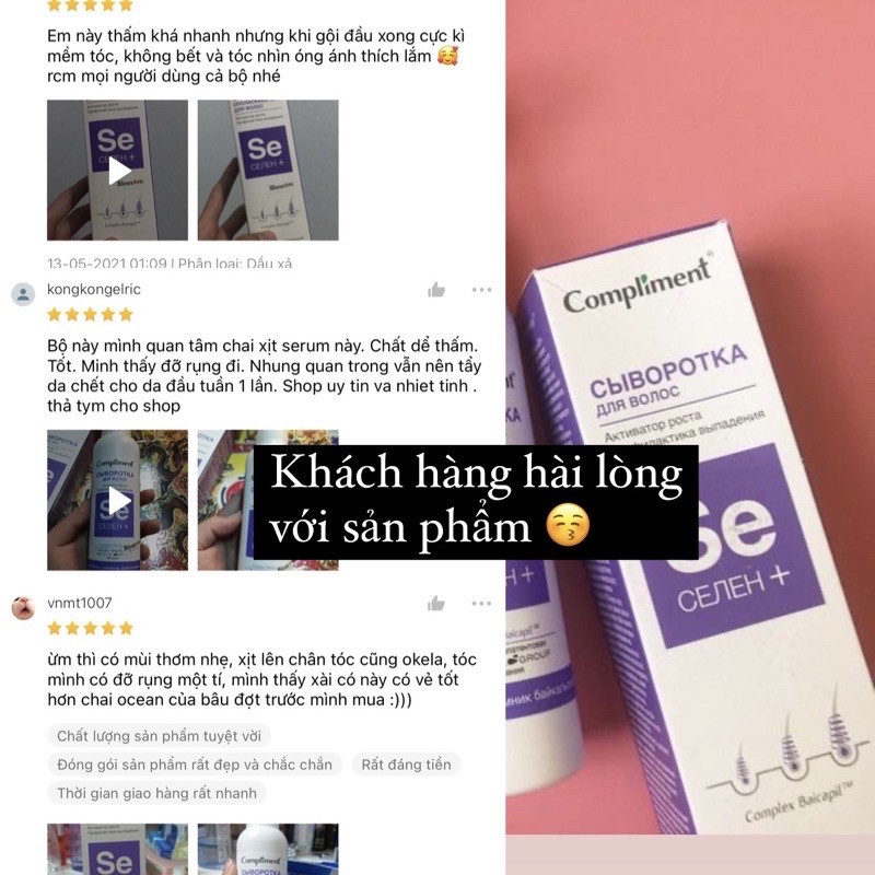 Dàu gội xả, xịt mọc tóc - nhanh dài compliment SE+