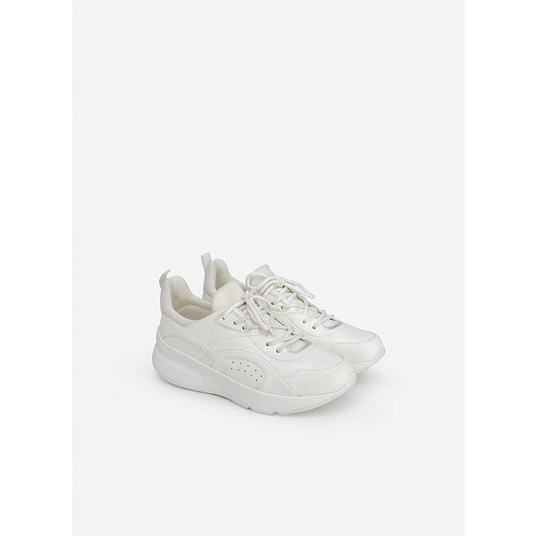 Vascara Giày Sneaker Viền Chỉ Nổi Phối Metallic - SNK 0045 - Màu Trắng