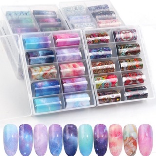 Set Foil dập- foil gel trang trí móng nail