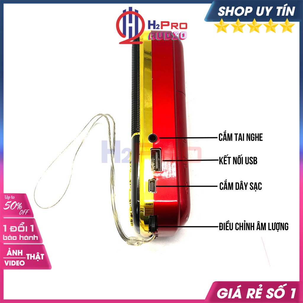Loa Thẻ Nhớ Bkk 836S, Loa Đài Thẻ Mini Đa Năng, Nhỏ Gọn, Máy Nghe Nhạc Mini Tắm Ngôn Ngữ Bkk 836S Cao Cấp-H2Pro Audio