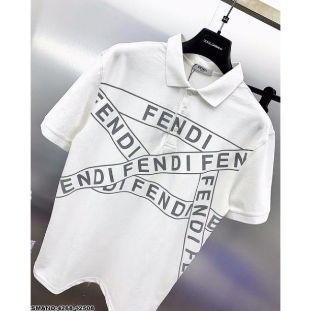 Áo polo dior , fendi vải thun cao cấp cho nam - Áo thun có cổ in chữ nổi bật mặc đôi siêu hot