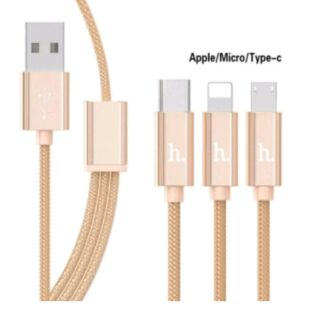 Cáp sạc hoco micro + linghtning +type c USB