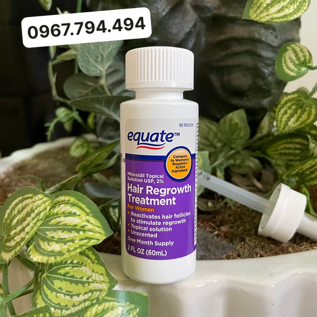Thuốc mọc tóc, chân mày cho nữ Equate Minoxidil 2%