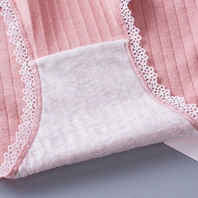 Quần Lót Cotton Tăm Viền Ren Xuất Nhật HEMIKA QL03 | BigBuy360 - bigbuy360.vn