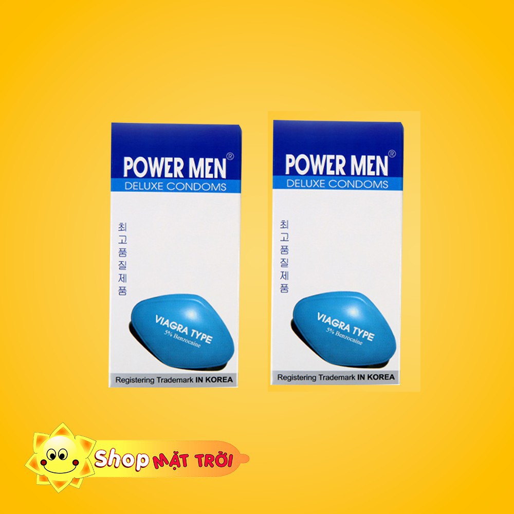 KÍN ĐÁO & CHE TÊN [Quà tặng][ Cam Kết Chính Hãng ] Combo 2 hộp bao cao su kéo dài thời gian power men viagra ( hộp 12 cá