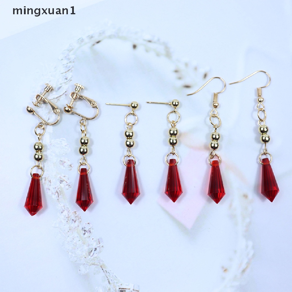 Mingxuan1 1Pair Genshin Impact Tartaglia Earring Anime Jewelry Cosplay Childe Earring Gift VN