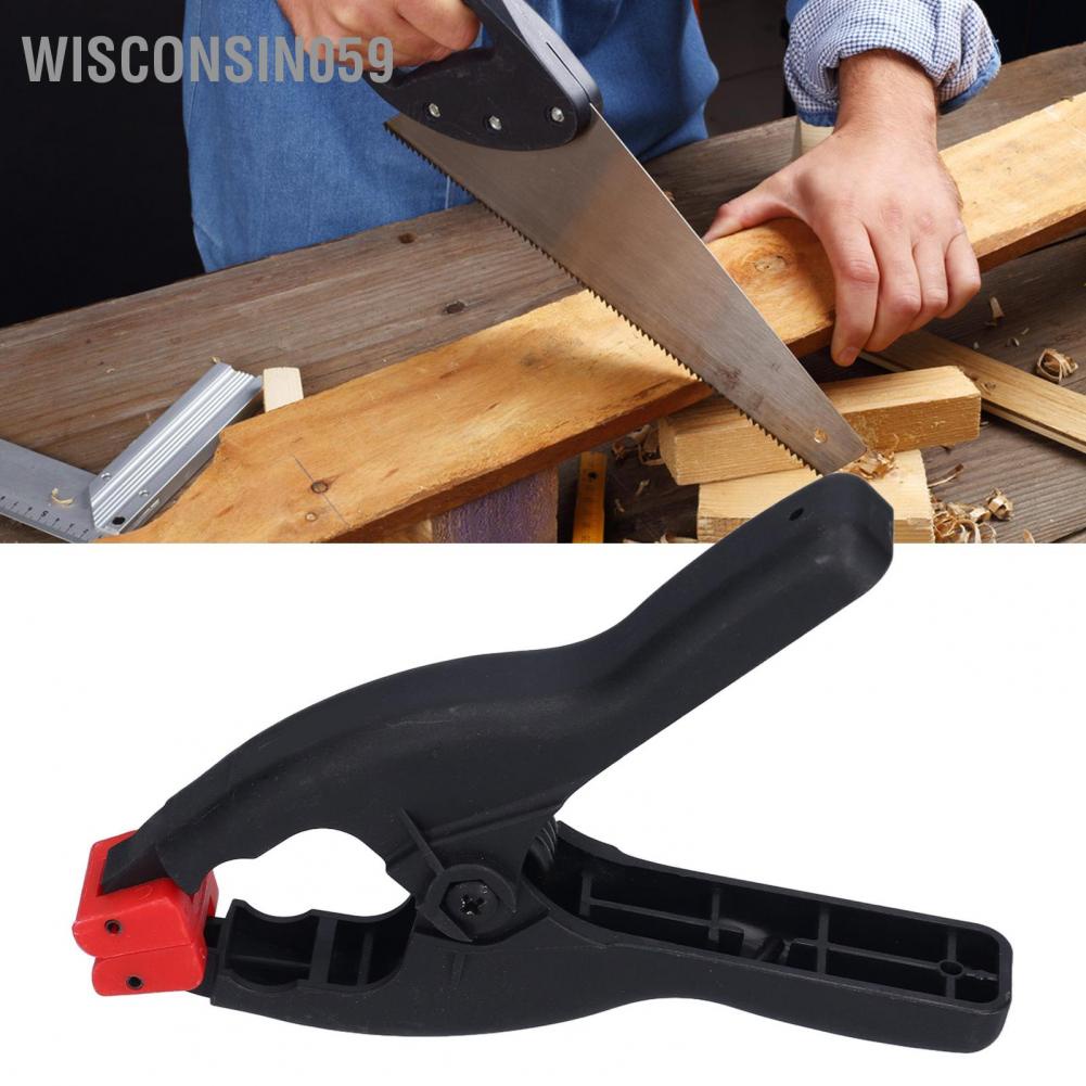 Wisconsin059 Spring Clamp Adjustable Powerful Force A Type Clip ABS Plastic Woodworking Movable Fixture 50mm