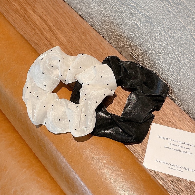 Dây Cột Tóc Lưới Chấm Bi Cỡ Lớn Thời Trang