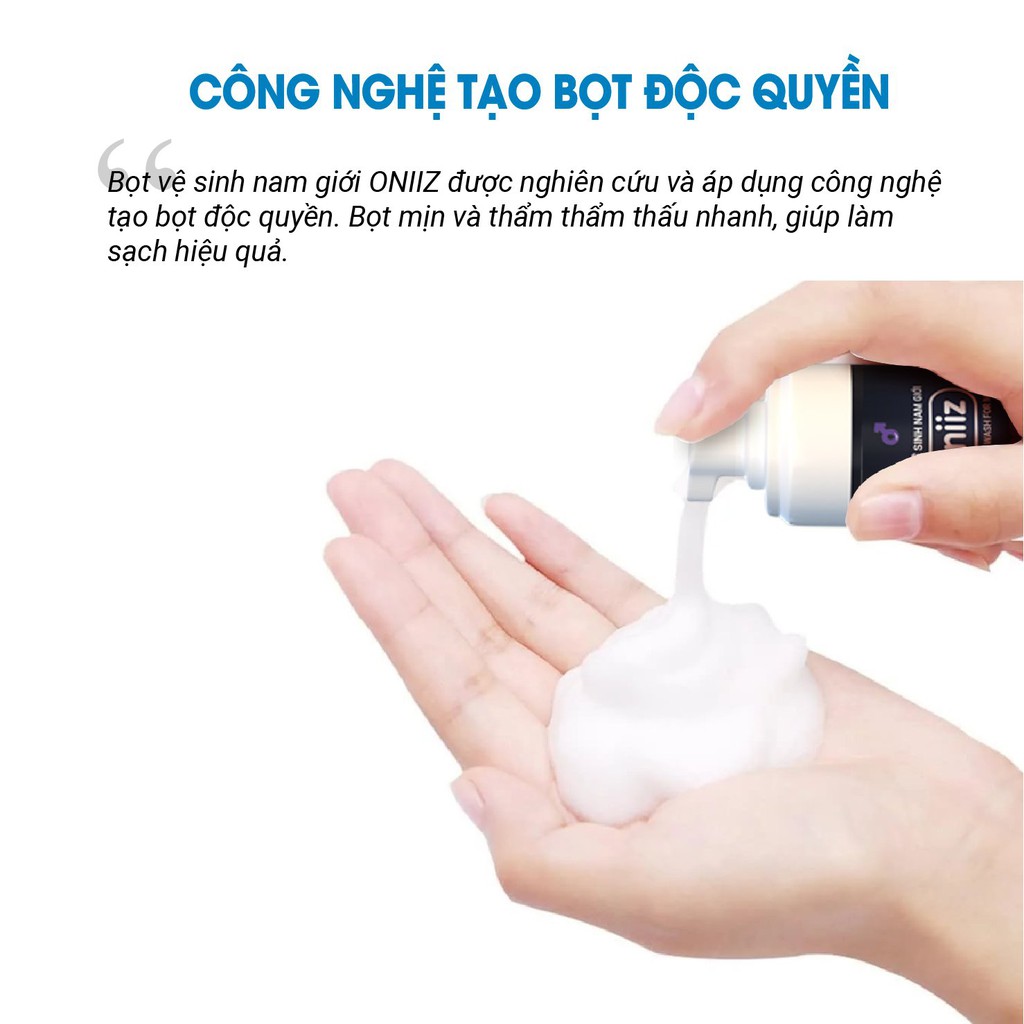 Bọt vệ sinh nam giới Oniiz - Dung dịch vệ sinh nam tạo bọt 100ml