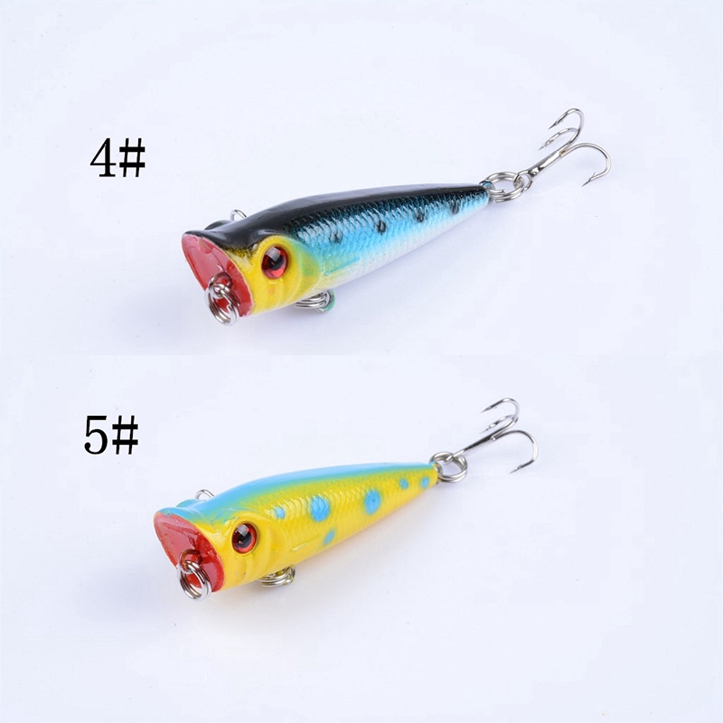 Top Water Lure mồi dụ cá mồi câu cá trê lăng mồi câu đài mồi giả câu cá biển Whopper Plopper Popper mồi giả câu cá 5cm/4.9g 1Pcs giả d1 lưỡi câu cá lóc Plastic Bait mồi mềm câu cá tinh mùi câu cá